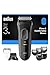 Braun Serie 3 Elektrorasierer, 3 flexible Klingen, MicroComb Hochleistungs-Barttrimmer-Z... Trockenrasierer für Männer, hergestellt aus