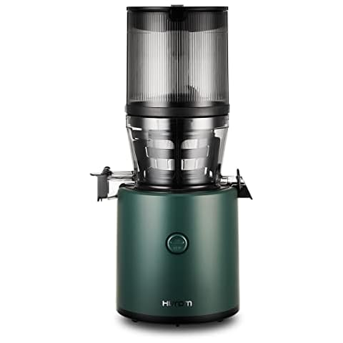 HUROM | Slow Juicer | Entsafter Gemüse und Obst | H320N | Elektrische Kaltpresse | Ruhiger Motor | Leicht zu Reinigen | mit Großem Behälter und Siebfilter | 2l | 200 Watt | BPA Frei | Dunkelgrün Cover