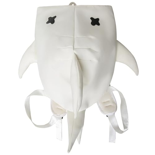 Shark -Rucksack, 3D -Haifisch -Tasche, Reißverschluss Geräumige Neuheitspanne, trendiger tragbarer Kinder -Rucksack mit Griff für Mobiltelefone, Brieftaschen (Weiß), Kinder -Rucksäcke, Haifisch -Ru