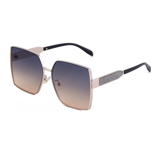 Lunettes de soleil carrées pour femmes contre l'éblouissement avec monture vintage UV400