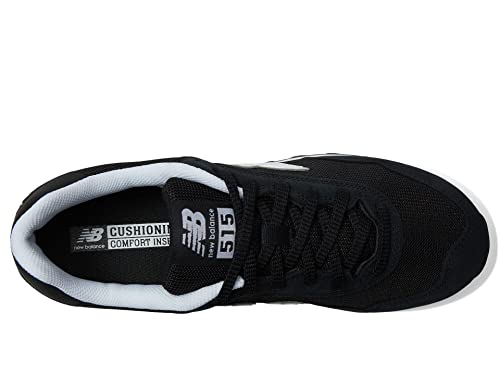 New Balance Men's 515 V3 Sneaker, Black/White/Aluminum Grey, 154