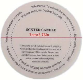 20Pcs DIY Manual Fragrance Candle Stickers Label Cup Sticker Translucent Candle Round Sulfuric Acid Paper Dust Proof Sticker