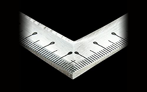 Shinwa Sokutei 11002 Curving Scale Thick Stainless Steel Back Square JIS 19.7 inches (50 cm)