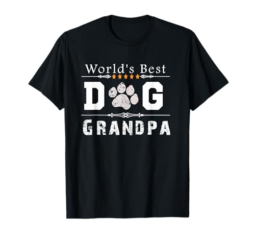 World's Best Dog Grandpa T-Shirt for Men