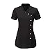 Produktbild Islander Fashions Damen Beauty Spa Friseursalon Tunika-Oberteil Frauen Massage-Therapeut Uniform schwarz EU 52