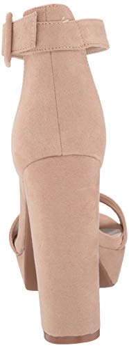 Dream Pairs Women's Hi-Lo Nude Suede High Heel Platform Pump Sandals - 10 M Us #TOP2