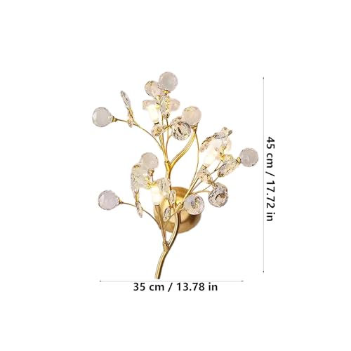 Aplique de pared de rama de cristal para decorar salas de estar 8