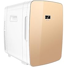Mini Fridge, Portable Freon-Free Small Refrigerator, Compact Refrigerator for Skincare, Beverage, Food, Cosmetics, Bedroom, Office, DormColorGold with Digital Display