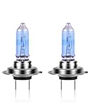 NEWBROWN H7 Headlight Bulb H7 Halogen Headlight Bulb 5000K Super White Light Long...
