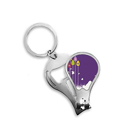 Coupe-ongles d'orteils avec papillon de Pâques violet au design artistique durable