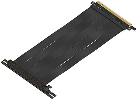 LINKUP - Ultra PCIe 4.0 X16 Riser Cable [RTX4090 RX6950XT x570 B550 Z690 Tested] Shielded Extreme High-Speed Vertical Mount Gaming PCI Express Gen4Straight Socket (20cm) Gen 3.0 TT CompatibleWhite