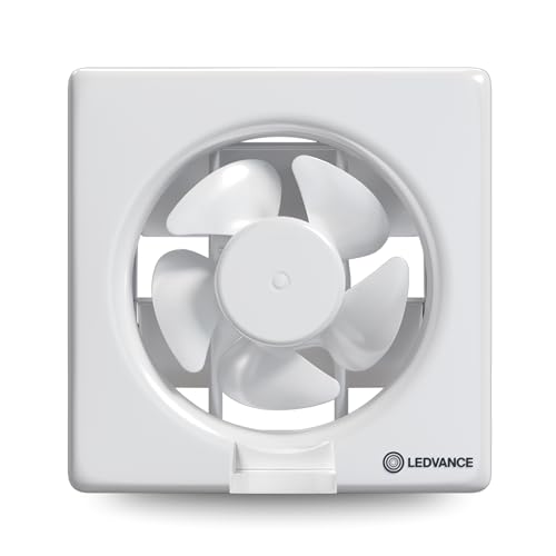 Image of LEDVANCE Exhaust Fan 6 inch (150mm) | Suitable for Kitchen, Bathroom & Offices | Silent Operation | Low Power Consumption | Automatic Shutter Louvers | 100% Copper motor | 2 Year Warranty