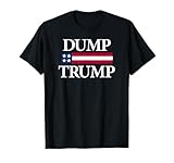 Dump Trump Shirts Black Unisex Adult Modern Political T-Shirt Small Crew Neck Short Sleeve