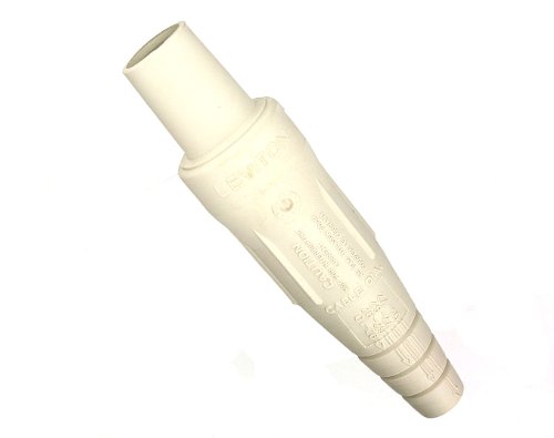 Leviton 16D33-W 16 Series Taper Nose, Female Plug, Contact and Insulator, Cam-Type, Detachable, Double Set Screw Termination, White (Old Model)