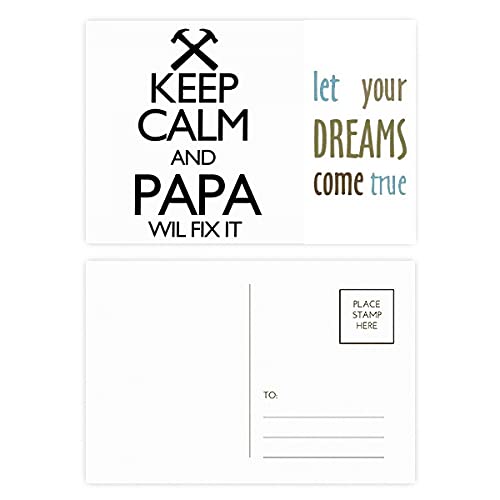 Tarjetas de agradecimiento Keep Calm And Papa, perfectas para dedicatorias en el hogar