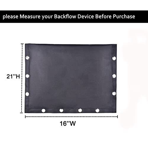 Outdoor Backflow Preventer Insulation Cover Insulated Pouch For Winter Pipe Freeze Protection Sprinkler Valves In Snow Or Sun Exposure, Waterproof Sprinkler Valve System Cover (21"W X 16"H，Black) #TOP1