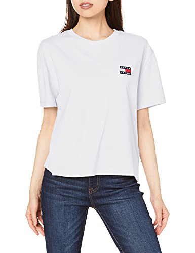 (トミーヒルフィガー) TOMMY HILFIGER オーバーサイズＴシャツ DW0DW06813 L ホワイト