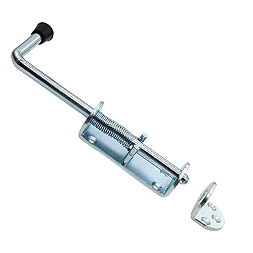 8.6Inch 1Pcs Heavy Duty Spring Loaded Latch Pin, Galvanized Steel Sliding Barrel Bolt Latch For All Kinds Of Gate/Doors, Thickened Interior And Outdoor Latch #TOP3