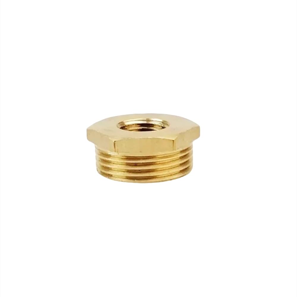Accesorio de tubería reductor de buje hexagonal de latón, rosca F a M, conector adaptador de cobre para agua y gas, 1/8, 1/4, 3/8, 1/2 y 3/4, 100 unidades