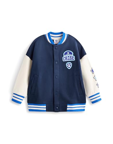 Paw Patrol Chase Boys Bomber Jacket | Kids Blue Puppy Character Logo Varsity Jacket | Childrens Baseball Jacket 5