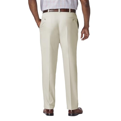 Image of Haggar Men's Cool 18 Pro Classic Fit Flat Front Casual Pant