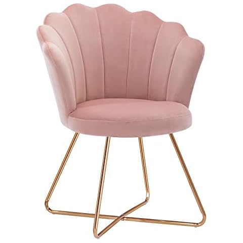 Duhome Sillón Lounge Terciopelo Dorado Rosa Claro Cover