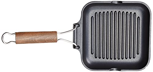 Foto von Harbenware Home Delizia Grillpfanne Antihaft mit biegsamen Griff, Aluminium, Schwarz, 20x20 cm