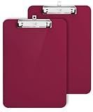 Mr. Pen- Plastic Clipboard, 12.5' x 9', 2 Pack, Clipboard Plastic, Low-Profile Metal Clip with Retractable Hanging Hole