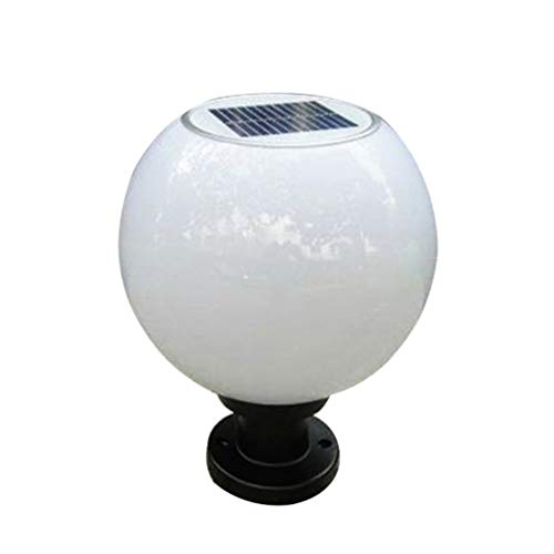 Uonlytech Posto Esterno Luce Apparecchi di Solar Powered Sfera Pilastro Luci Con Pier Mount Base Solor Prato Lampada Luce Della Sfera per Il Giardino Cancello Colonna Vialetto Decorazione