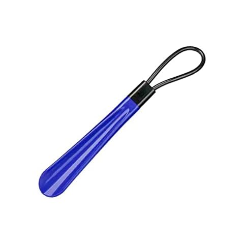 Wacnune 1 Pcs Plastic Shoe Horn.Long Handled Shoe Horns 30CM Fit for Men,Women,Kids and Seniors-Blue Cover