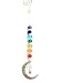 CELESTIAL CAR CHARM, Moon Suncatcher, Handmade, USA, Gift Wrapped, Chakras, Rainbow, Moon, Star, Luna, Rear View Mirror Decoration, Moon Gift