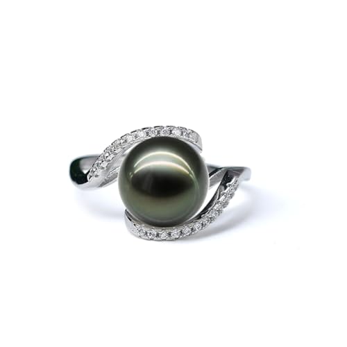 Gifts for Wife Anniversary tahitian black Pearl rings for Women- Gifts for Mom Girlfriend Her - Birthday Christmas day gifts Mothers Day gifts Valentine's Day gifts for her Jewelry Gifts
