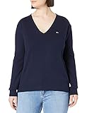 Nicht zutreffend Tommy Jeans Damen Tjw Soft Touch V-Neck Sweater Pullover, Twilight Navy, M