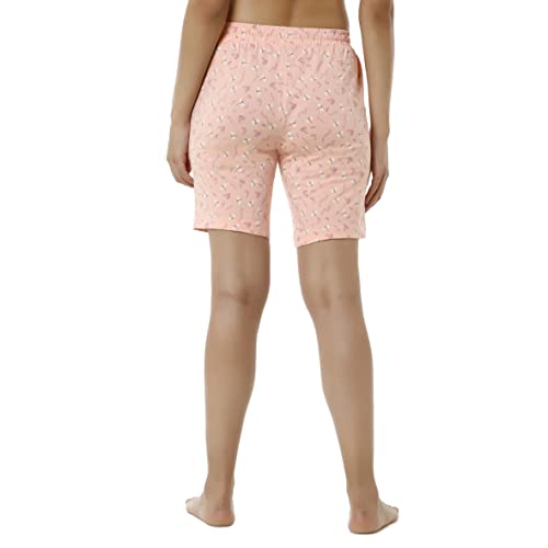 Image of Amante Womens Pink Cherry Printed Relaxed Fit Sleep Shorts