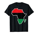 Pan African UNIA Flag Map Continent Black History Month Gift T-Shirt