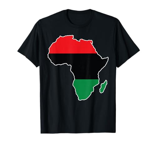 Pan African UNIA Flag Map Continent Black History Month Gift T-Shirt