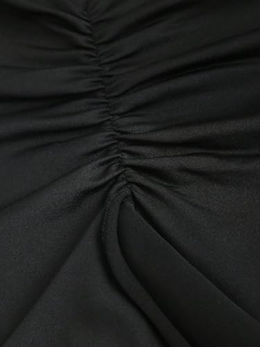 SOLY HUX Women's Strapless Tube Dresses Casual Summer Sun Dress Irregular Design Bodycon Maxi Dresses3