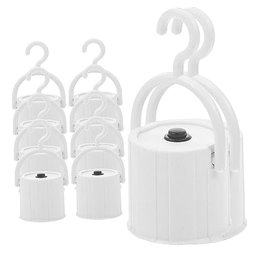 Veemoon 10 Piezas Casquillos Bombillas LED Emergencia con Gancho y Interruptor Portalámparas para Uso Hogar Oficina y Exteriores Energético Compatible con Bombillas con Batería