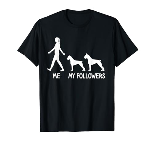 I MIO FOLLOWER Boxer Cani Amanti Cane Femmina Maglietta