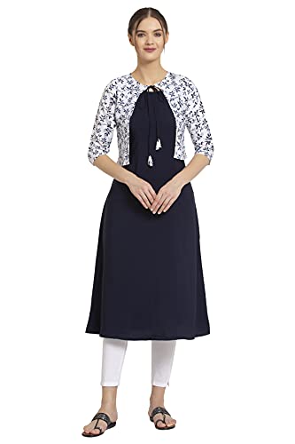 Image of ALC Creation Women's Crepe Printed A-Line Kurti