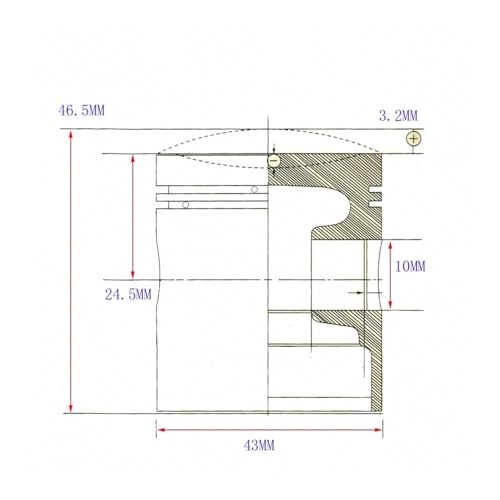 Kit cylindre piston 43mm contre la perte de puissance scooter TB60