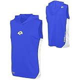 New Era NFL Men's Champions Flair Hooded Muscle T-Shirt, Los Angeles Rams, Large
