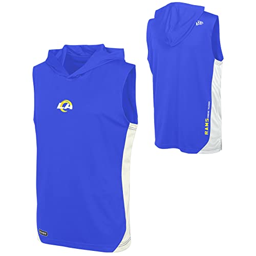 New Era NFL Men's Champions Flair Hooded Muscle T-Shirt, Los Angeles Rams, X-Large