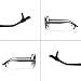 Keepons Lite Black Prevent Slipping Anti Slip Anti Slide Eyeglass Eyewear Sunglasses Spectacle Glasses Temple Tip Sports Ear Hook Sleeve Retainer (3 pairs)
