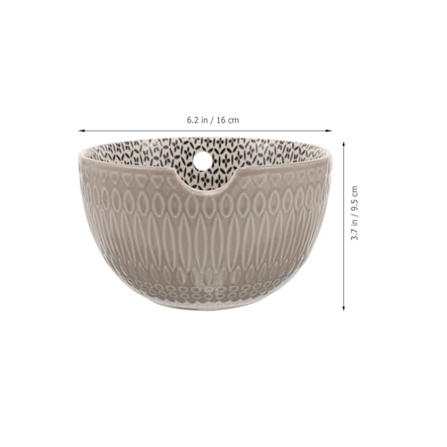 HOODANCOS Ceramiczny Misy Włóczkę z Otworem Organizer Do Robótek Ręcznych Praktyczna Miska Do Szydełkowania Lekka i Kompaktowa Idealna Dla Miłośników Rękodzieła