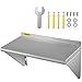 VEVOR Mensola da Parete 610x305mm in Acciaio Inox da Cucina Soggiorno Stanza di Pranzo, Portaoggetto in Acciaio da Parete Capacità Carico da 50 kg, Scaffale da Muro in Acciaio Inox 1,9kg
