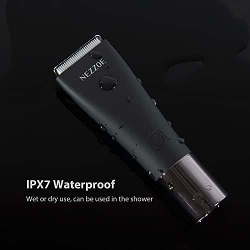 Nezzoe Body Hair Trimmer, Electric Groin Hair Trimmer & Razor, Replaceable Ceramic Blade Heads, Waterproof Wet/Dry Clippers, Usb Rechargeable #TOP3