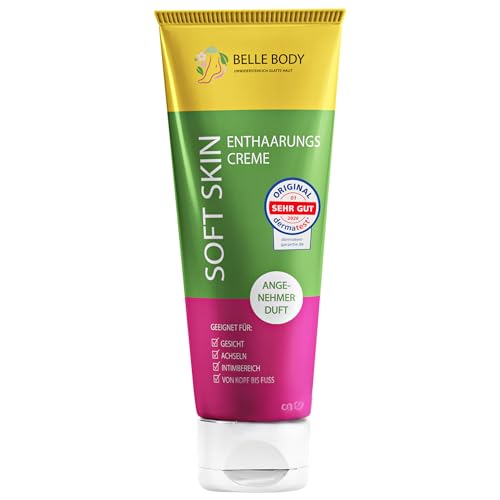 Belle Body Enthaarungscreme für Gesicht, Achseln & Intimbereich 1x100ml – Schnell, Schmerzfrei & Langanhaltend – Für Alle Hauttypen – Vegan & Tierversuchsfrei