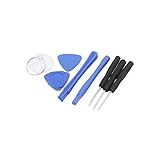 ★8 En 1 conjunto desmonta la herramienta incluye: 1pcs punto de cruce de 1,5 mm destornillador, 1pcs 0.8mm cinco destornillador estrella, 1pcs 2.0mm ranurado destornillador, 2pcs aletas triangulares, 2pcs herramientas de plástico haciendo palanca, 1pcs ventosa