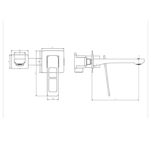 Robinet à haut débit avec commande eau chaude froide pour lavabo - 3